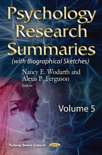 Stock image for Psychology Research Summaries Volume 5 with Biographical Sketches for sale by PBShop.store US