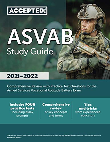 Stock image for ASVAB Study Guide 2021-2022: Comprehensive Review with Practice Test Questions for the Armed Services Vocational Aptitude Battery Exam for sale by ThriftBooks-Dallas