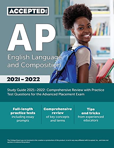 9781635309782: AP English Language and Composition Study Guide 2021-2022: Comprehensive Review with Practice Test Questions for the Advanced Placement Exam