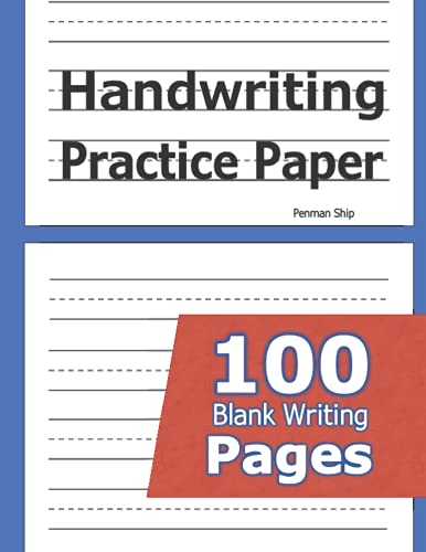 Beispielbild fr Handwriting Practice Paper: 100 Blank Writing Pages - For Students Learning to Write Letters zum Verkauf von SecondSale