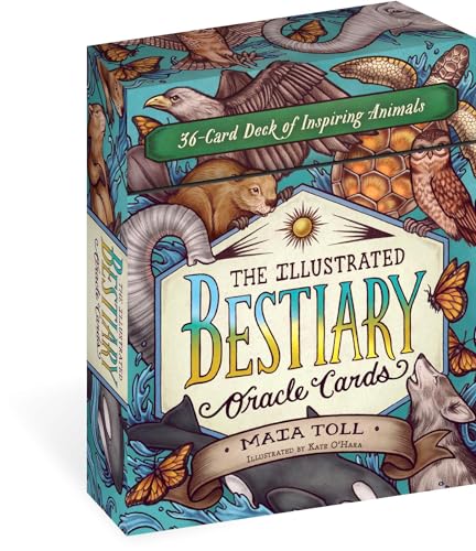 Stock image for The Illustrated Bestiary Oracle Cards: 36-Card Deck of Inspiring Animals (Wild Wisdom) for sale by Roundabout Books