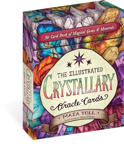 Stock image for The Illustrated Crystallary Oracle Cards: 36-Card Deck of Magical Gems & Minerals (Wild Wisdom) for sale by Roundabout Books