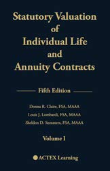 Stock image for Statutory Valuation of Individual Life and Annuity Contracts, Vol 1 for sale by Big River Books
