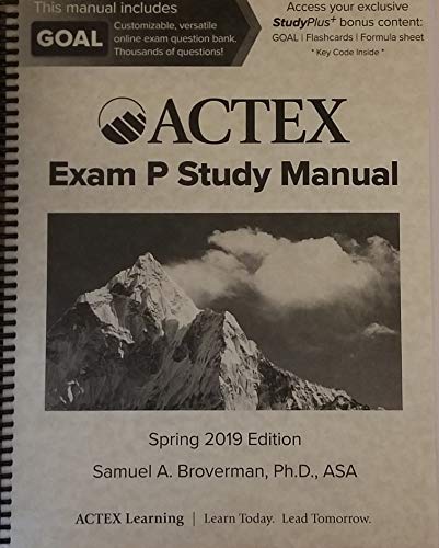 Imagen de archivo de ACTEX EXAM P STUDY MANUAL a la venta por TextbookRush