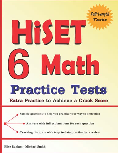 Beispielbild fr 6 HiSET Math Practice Tests: Extra Practice to Achieve a Crack Score zum Verkauf von ThriftBooks-Dallas