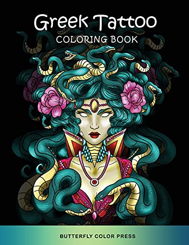 Imagen de archivo de Greek Tattoo Coloring Book: Adult Coloring Book with Amazing Designs for Relaxation and Fun a la venta por Big River Books