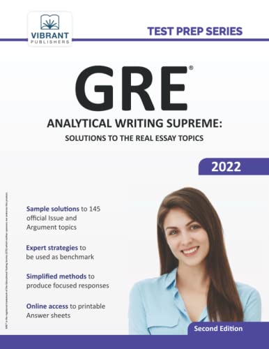 Beispielbild fr GRE Analytical Writing Supreme: Solutions to the Real Essay Topics (Test Prep) zum Verkauf von WorldofBooks