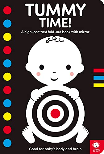 Beispielbild fr Tummy Time!: A high-contrast fold-out book with mirror for babies zum Verkauf von Wonder Book
