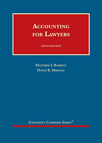 Imagen de archivo de Accounting For Lawyers a la venta por Revaluation Books