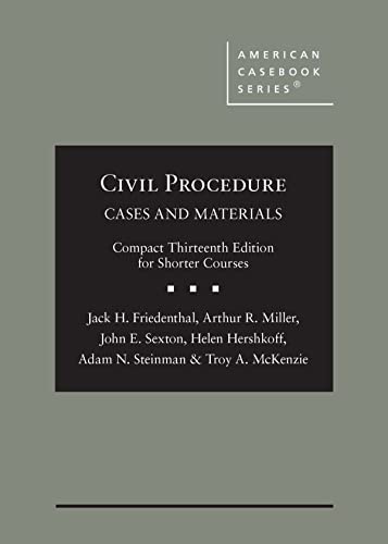 Beispielbild fr Civil Procedure: Cases and Materials, Compact Edition for Shorter Courses (American Casebook Series) zum Verkauf von GF Books, Inc.