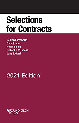 Beispielbild fr Selections for Contracts, 2021 Edition (Selected Statutes) zum Verkauf von BooksRun