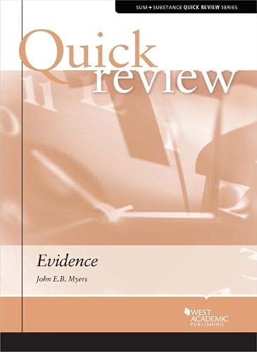 Beispielbild fr Quick Review on Evidence zum Verkauf von PBShop.store US