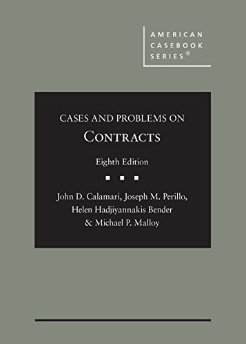 Beispielbild fr Cases and Problems on Contracts (American Casebook Series) zum Verkauf von BooksRun