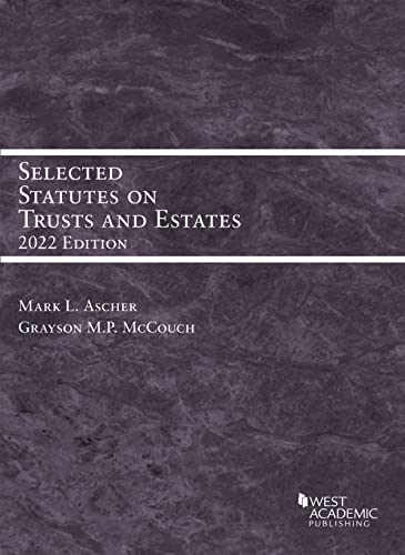 Imagen de archivo de Selected Statutes on Trusts and Estates, 2022 a la venta por ThriftBooks-Atlanta