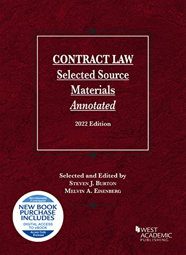 Beispielbild fr Contract Law, Selected Source Materials Annotated, 2022 Edition (Selected Statutes) zum Verkauf von BooksRun