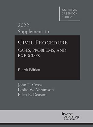 Stock image for Civil Procedure: Cases, Problems, and Exercises, 4th, 2022 Supplement (American Casebook Series) for sale by SecondSale