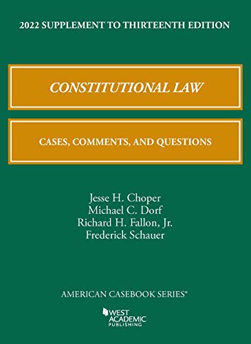 Imagen de archivo de Constitutional Law: Cases, Comments, and Questions, 13th, 2022 Supplement (American Casebook Series) a la venta por BooksRun