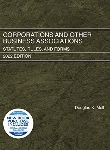 Beispielbild fr Corporations and Other Business Associations: Statutes, Rules, and Forms, 2022 Edition (Selected Statutes) zum Verkauf von BooksRun