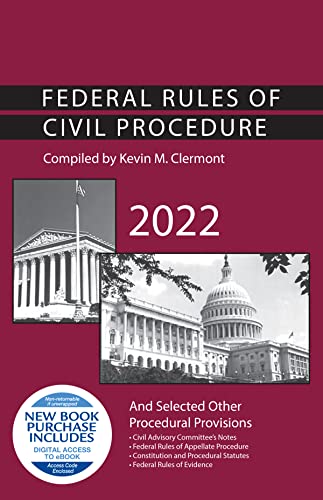 9781636599410: Federal Rules of Civil Procedure and Selected Other Procedural Provisions, 2022 (Selected Statutes)