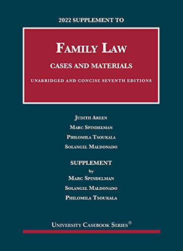 Beispielbild fr 2022 Supplement to Family Law, Cases and Materials, Unabridged and Concise, 7th (University Casebook Series) zum Verkauf von ZBK Books