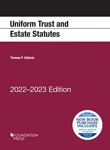 Stock image for Uniform Trust and Estate Statutes, 2022-2023 Edition (Selected Statutes) for sale by GF Books, Inc.