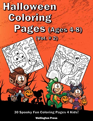 Imagen de archivo de Halloween Coloring Pages (Vol. #2): Fun Halloween Coloring Book For Kids Ages 4-8 | 30 Adorable Halloween Coloring Pages For Kids a la venta por GF Books, Inc.