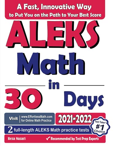 Imagen de archivo de ALEKS Math in 30 Days: The Most Effective ALEKS Math Crash Course a la venta por Wonder Book