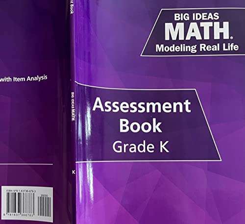

Big Ideas Math, Modeling Real Life, Grade K, Assesment Book
