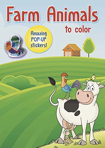 Stock image for Farm Animals to color: Amazing Pop-up Stickers for sale by HPB-Diamond