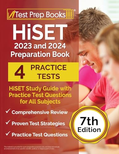 Beispielbild fr HiSET 2023 and 2024 Preparation Book: HiSET Study Guide with Practice Test Questions for All Subjects [7th Edition] zum Verkauf von BooksRun