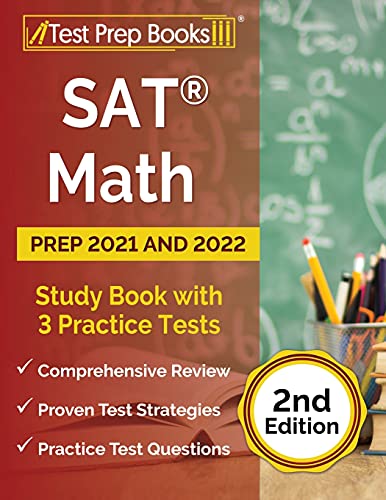 Beispielbild fr SAT Math Prep 2021 and 2022: Study Book with 3 Practice Tests [2nd Edition] zum Verkauf von BooksRun