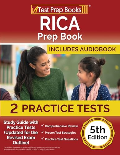 Beispielbild fr RICA Prep Book 2023-2024: Study Guide with 2 Practice Tests (Updated for the Revised Exam Outline) [5th Edition] zum Verkauf von BooksRun