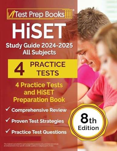 HiSET Study Guide 2024-2025 All...