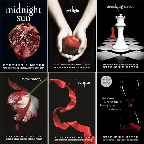 Imagen de archivo de Twilight Saga Series Set of 6 Books. Twilight, Breaking Dawn, New Moon, Eclipse, An Eclipse Novella and Midnight Sun a la venta por Heisenbooks