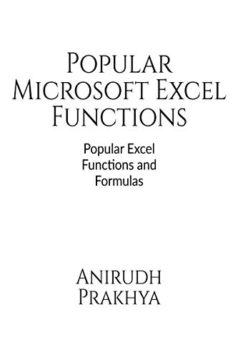 Imagen de archivo de Popular Microsoft Excel Functions: Popular Excel Functions and Formulas a la venta por Books Puddle