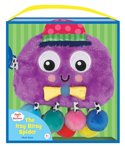 Beispielbild fr Jiggle & Discover: The Itsy Bitsy Spider - Story-time Rhyming Plush Book for Toddlers, Ages 6+ Months - Classic Nursery Rhyme Book with Take-Along Ring zum Verkauf von Lakeside Books