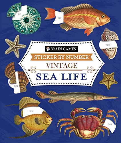 

Brain Games - Sticker by Number - Vintage: Sea Life (28 Images to Sticker) (Paperback or Softback)