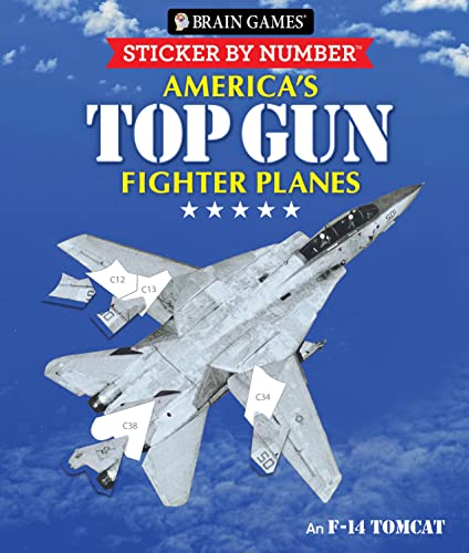 9781639382965: Brain Games - Sticker by Number: America's Top Gun Fighter Planes (28 Images to Sticker)