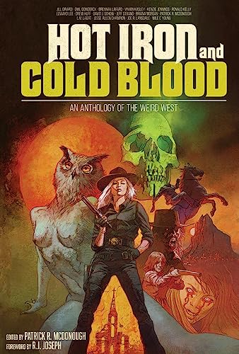 Stock image for Hot Iron and Cold Blood: An Anthology of the Weird West [Paperback] Jennings, Kenzie; Girardi, Jill; Huff, Drew; Labat, L.M.; Young, Wile E.; Strand, Jeff; Champion, Jesse Allen; Lee, Edward; McDonou for sale by Lakeside Books