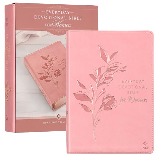 Stock image for NLT Holy Bible Everyday Devotional Bible for Women New Living Translation, Vegan Leather, Pink, Flexible Daily Bible Reading Plan Options for sale by Lakeside Books