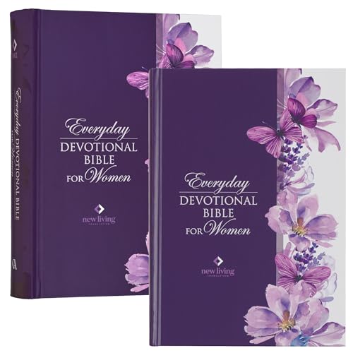 Stock image for NLT Holy Bible Everyday Devotional Bible for Women New Living Translation, Purple Floral Printed, Flexible Daily Bible Reading Plan Options for sale by Lakeside Books