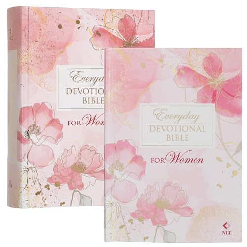 Stock image for NLT Holy Bible Everyday Devotional Bible for Women New Living Translation, Pink Printed Floral, Flexible Daily Bible Reading Plan Options for sale by Lakeside Books