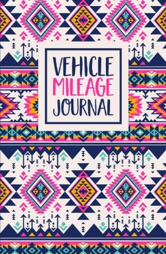 Vehicle Mileage Journal: Aztec Pattern Cover Design: Auto Mileage Log Book 1427