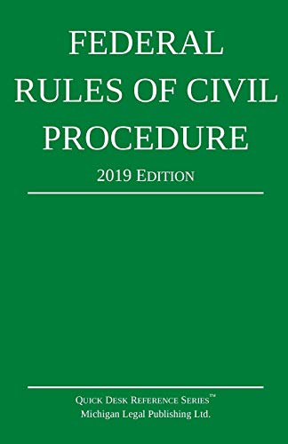 Beispielbild fr Federal Rules of Civil Procedure; 2019 Edition: With Statutory Supplement zum Verkauf von SecondSale