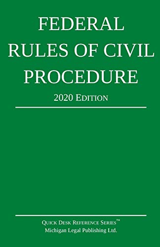 Imagen de archivo de Federal Rules of Civil Procedure; 2020 Edition : With Statutory Supplement a la venta por Better World Books