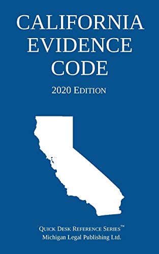 Beispielbild fr California Evidence Code; 2020 Edition zum Verkauf von BooksRun