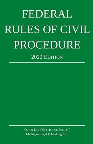 Beispielbild fr Federal Rules of Civil Procedure; 2022 Edition: With Statutory Supplement zum Verkauf von Wonder Book