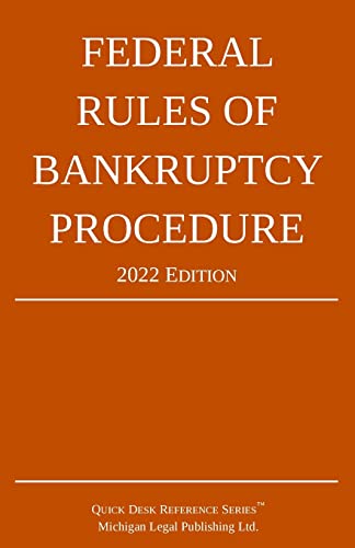 Beispielbild fr Federal Rules of Bankruptcy Procedure; 2022 Edition: With Statutory Supplement zum Verkauf von BooksRun