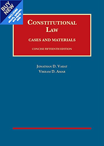 Stock image for Constitutional Law, Cases and Materials, Concise - CasebookPlus (University Casebook Series) for sale by SecondSale