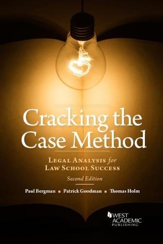 Imagen de archivo de Cracking the Case Method, Legal Analysis for Law School Success (Academic and Career Success Series) a la venta por BooksRun